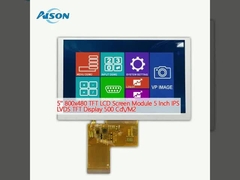 5' 800x480 TFT LCDスクリーンモジュール 5 インチ IPS LVDS TFTディスプレイ 500 Cd/M2