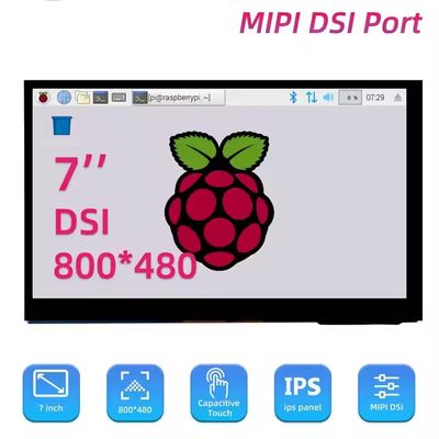 7インチ 800*480 MIPI-DSI IPS LCDディスプレイ 静電容量式タッチスクリーンモジュール Raspberry Pi用