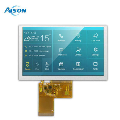 5インチ IPS TFT ディスプレイ 800x480 LVDS インターフェイス 500cd/m2 産業用