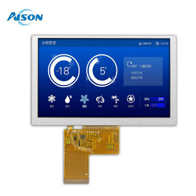 5インチ TFT LCD モジュール 800x480 ディスプレイ 500 Cd/M2 RGB 24 ビット 40ピン ILI6137 と ILI5960 ドライバー IC